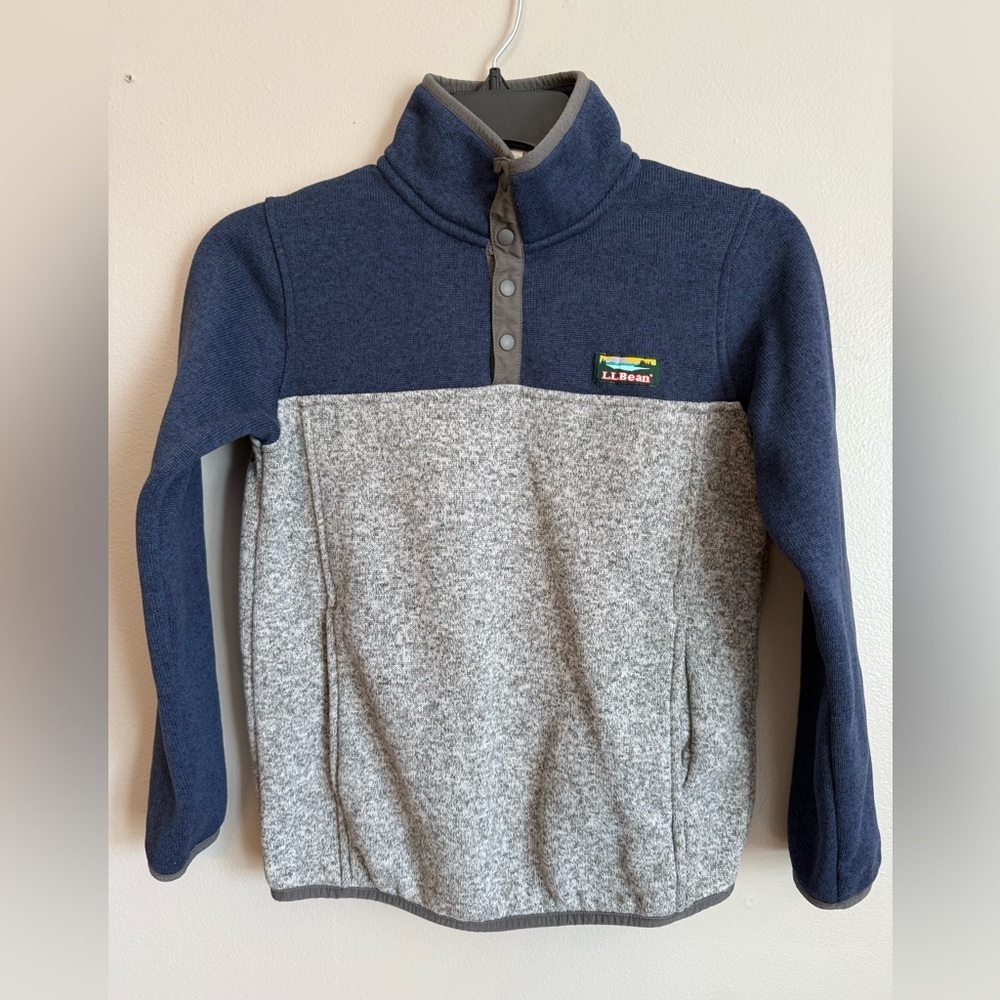 L.L. Bean Heathered Gray Knit Sweater